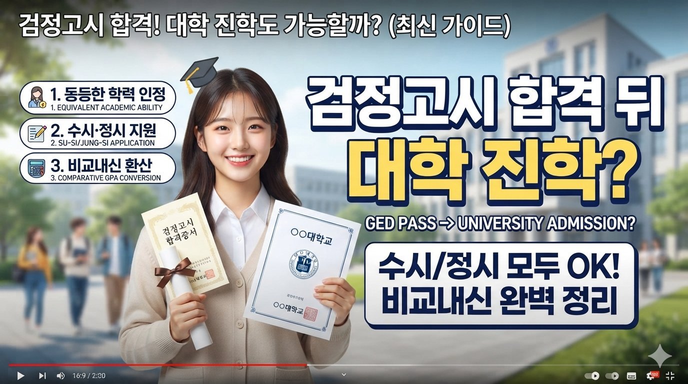 검정고시 합격 뒤 대학 진학도 가능한가요