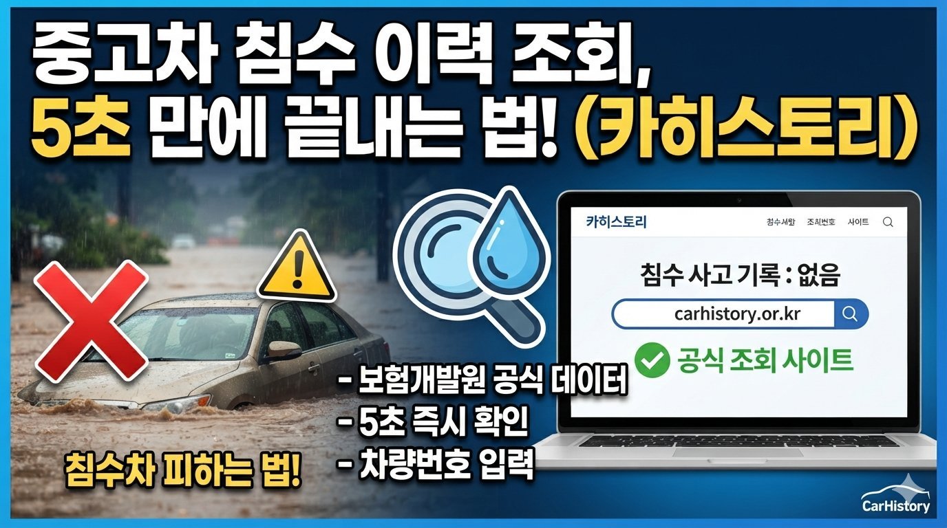 중고차를 사기 전에 침수 이력을 어디서 확인할까요